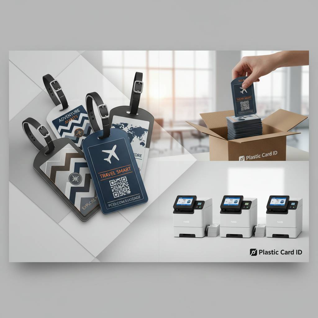 Custom Luggage Tag Printing with Plastic Card ID
